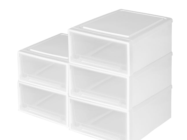 Large Storage Box Stackable Containers M 5PK Medium-1973193710925647873