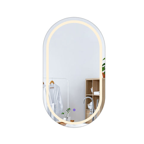 EMITTO LED Wall Mirror Oval Anti-fog 50x75cm-1910112984999530497
