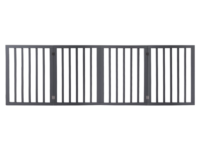 Wooden Pet Gate Dog Fence Retractable Grey 600x 3MM-1973193642998894593
