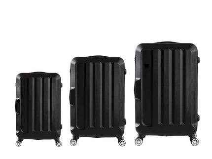 Slimbridge 20"24"28" 3PC Luggage Sets Black-1864184357602856961