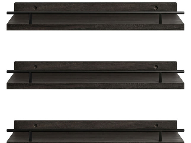Levede Floating Wall Shelves  3 Pcs Wall Mounted Storage Display Rack Bedroom-2050059023952252929