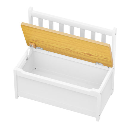 Levede 2-In-1 Kids Toys Storage Bench Box Wooden Chair-1954802485893926913