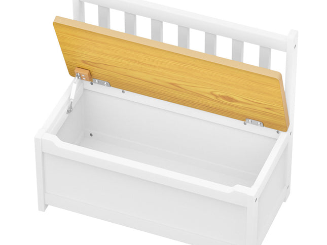 Levede 2-In-1 Kids Toys Storage Bench Box Wooden Chair-1954802485893926913