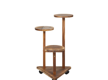 Levede 3-Tier Plant Stand Wood Wooden-1864184730652643329