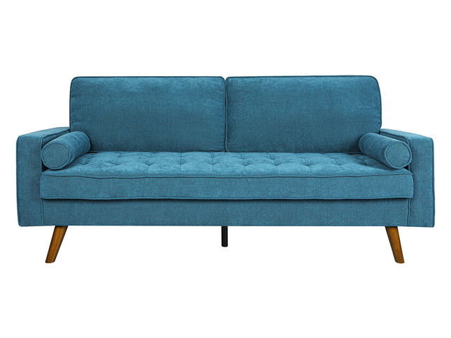 Levede Fabric Sofa Armchair 3 Seater Couch Blue 191cm Wide-1973193704135069697