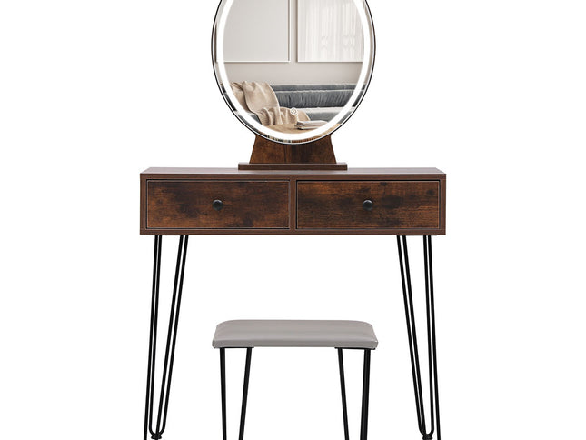 Levede Dressing Table LED Light Strip Brown-1917016716320313345