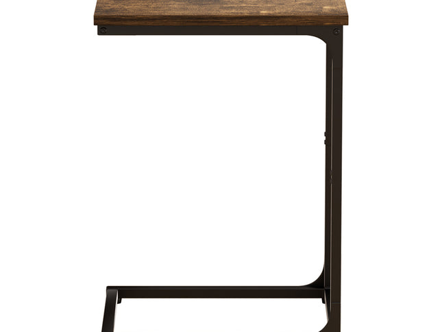 Levede C-shaped End Table Side Sofa Coffee Wood Overbed Laptop Table Industrial-1973193445036134401