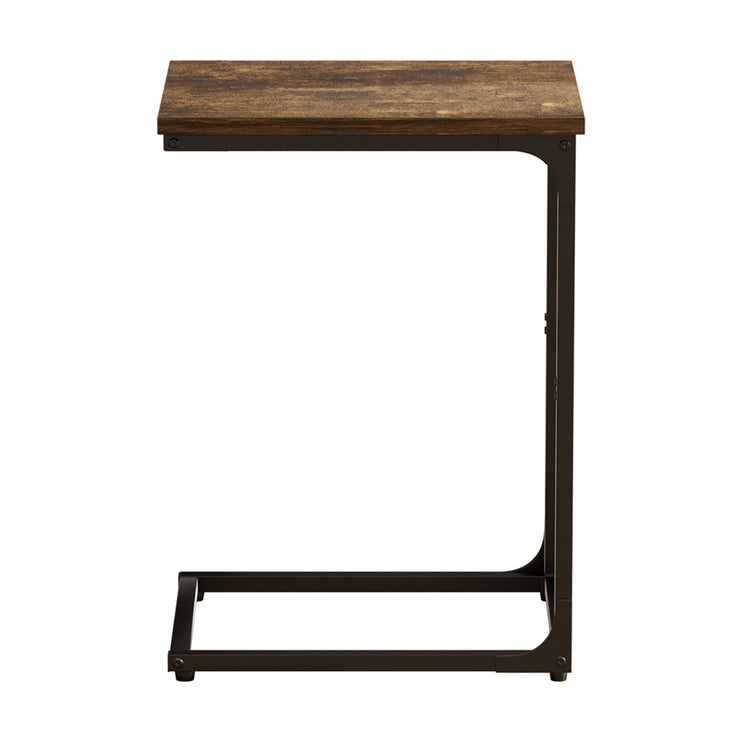 Levede C-shaped End Table Side Sofa Coffee Wood Overbed Laptop Table Industrial-1973193445036134401