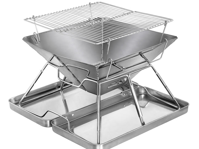 Levede Folding BBQ Portable Charcoal Grill 2-IN-1-1973193516284776449