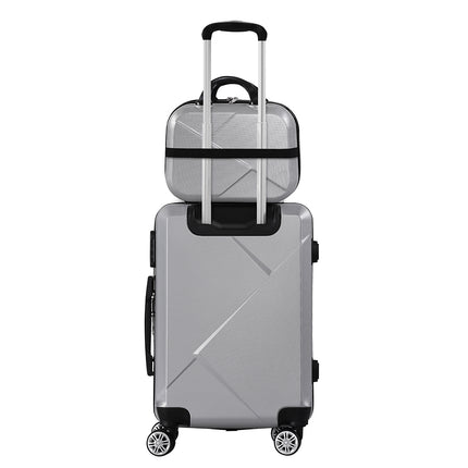 Slimbridge 2pcs 20"Travel Luggage Set Grey-1864184361226735617