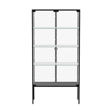 Stacked Glass Display Cabinet Steel 4 Tier 160cm-1975420320353488897