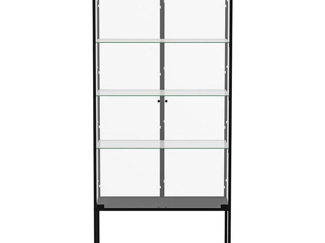 Stacked Glass Display Cabinet Steel 4 Tier 160cm-1975420320353488897