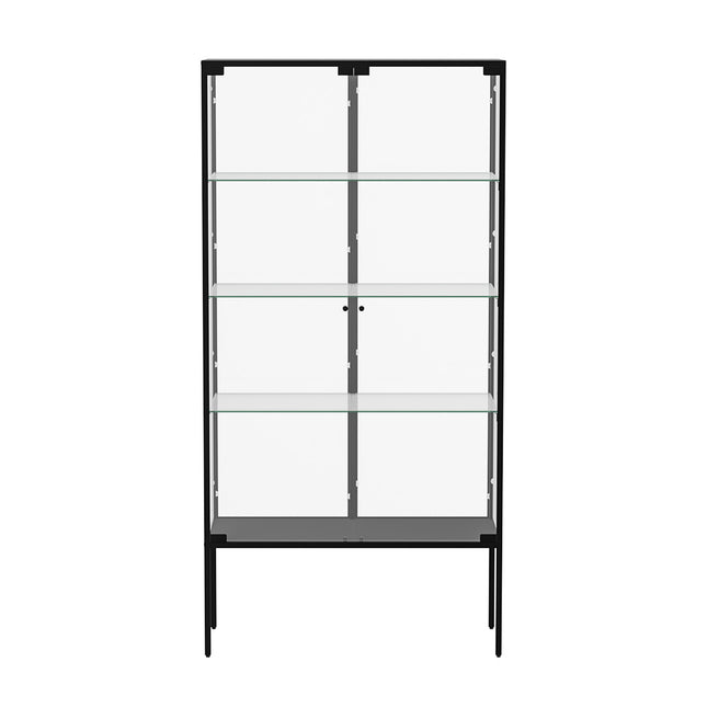 Stacked Glass Display Cabinet Steel 4 Tier 160cm-1975420320353488897