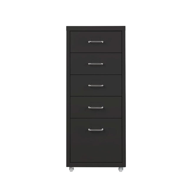Levede 5 Drawer Office Cabinet Drawers Black-1954802727980765185