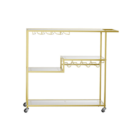 Levede Bar Cart Gold Drinks Serving Trolley 4 Tier-1973193806790660097