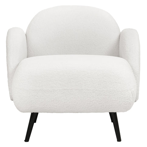 Levede Sofa Chair Fleece Upholstered Single White-1910112207304265729