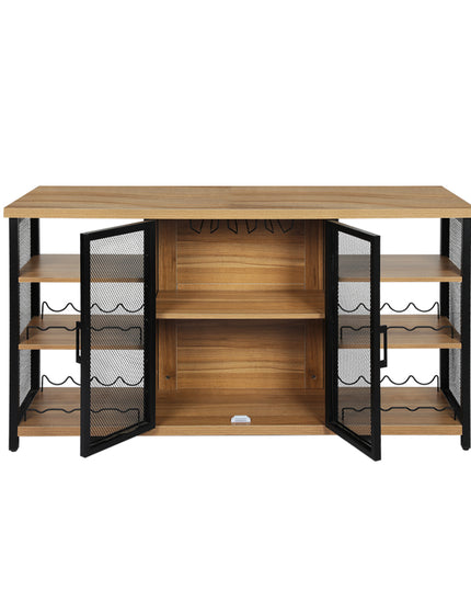 Levede Bar Cabinet Buffet Sideboard Oak-1975420494849118209