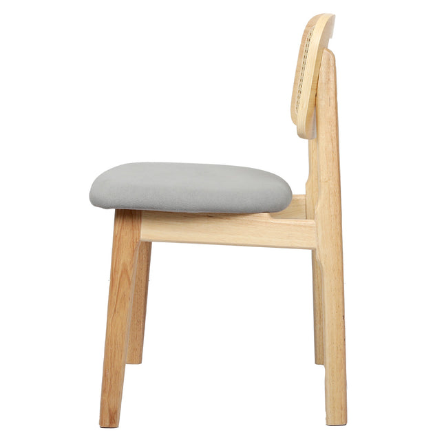 Levede 2x Dining Chair Wood Rattan Armless Natural-1954802459243319297