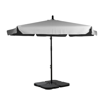 Mountview 3M Cantilever Umbrella Outdoor Grey With Base-1973193992527024129