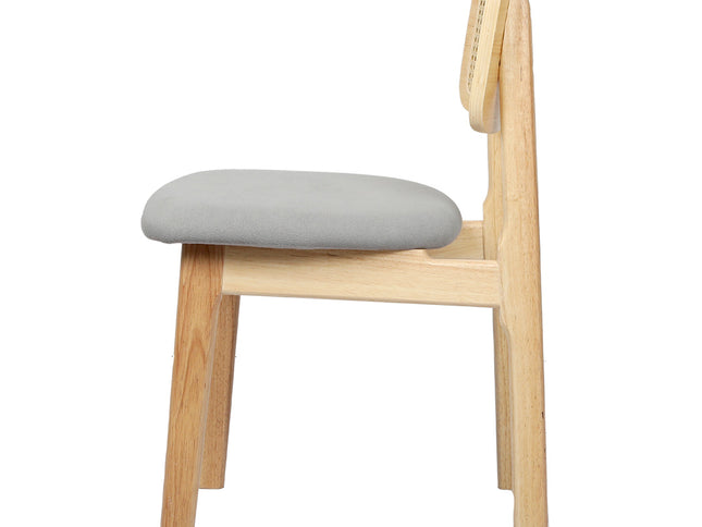 Levede 2x Dining Chair Wood Rattan Armless Natural-1910112280838803457