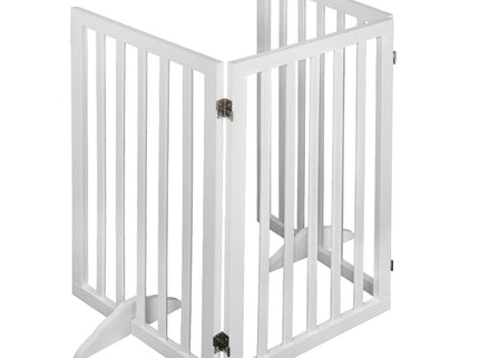 PaWz Wooden Pet Gate Dog Fence Safety White 400x 3MM-1864184509856092161