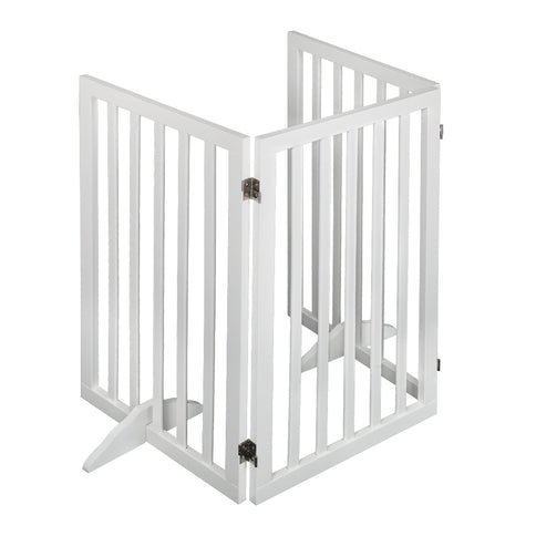 PaWz Wooden Pet Gate Dog Fence Safety White 400x 3MM-1864184509856092161