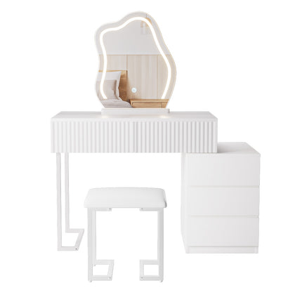 Levede Dressing Table Stool Set with Mirror Led-1917016716165124097