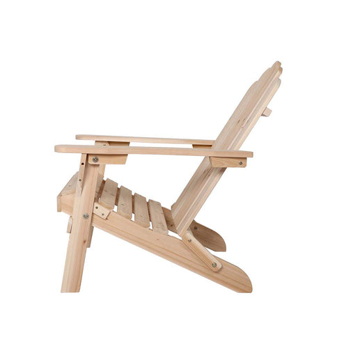 Levede Adirondack Chair Outdoor Furniture Natural-1864184449806241793