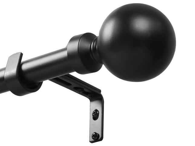 Marlow Steel Curtain Rod Quiet Rail Black-1973194068058050561