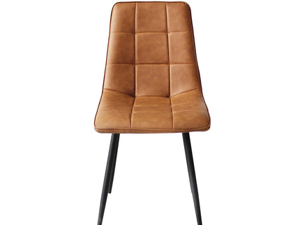 Levede 4x Dining Chairs Kitchen Chair Brown Faux Leather-1942353398980546561