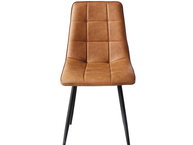 Levede 4x Dining Chairs Kitchen Chair Brown Faux Leather-1942353398980546561
