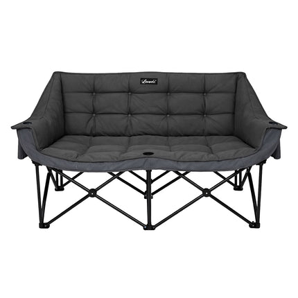 Levede Double Camping Chair Folding Outdoor Portable Fishing Picnic Travel Seat-2050056782503612417