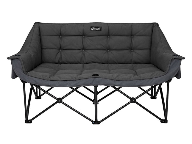Levede Double Camping Chair Folding Outdoor Portable Fishing Picnic Travel Seat-2050056782503612417