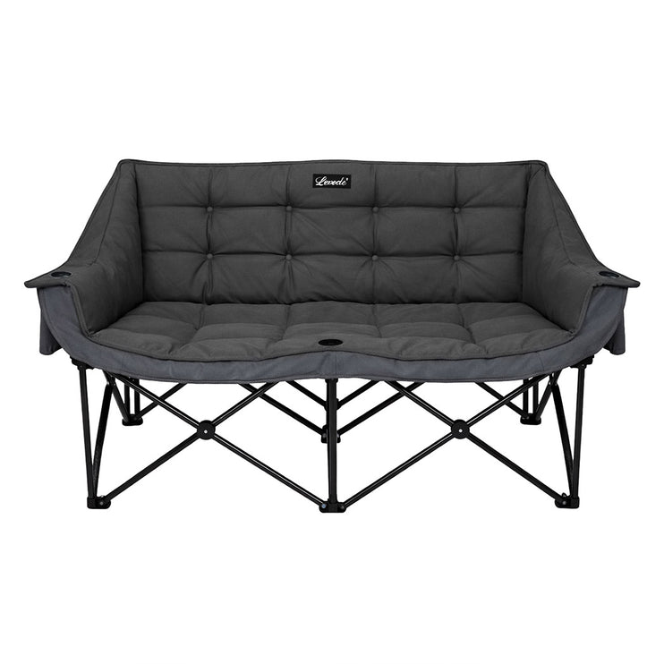 Levede Double Camping Chair Folding Outdoor Portable Fishing Picnic Travel Seat-2050056782503612417