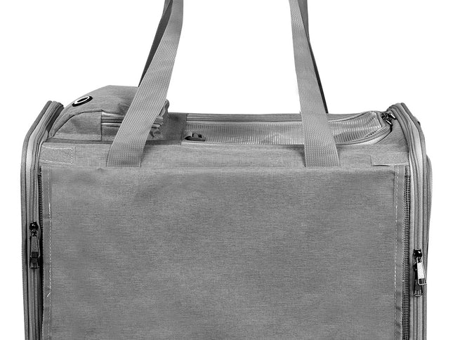 Pawz 3 in 1 Pet Soft Crate Dog Cat Carrier L Size Grey-1973193524862128129