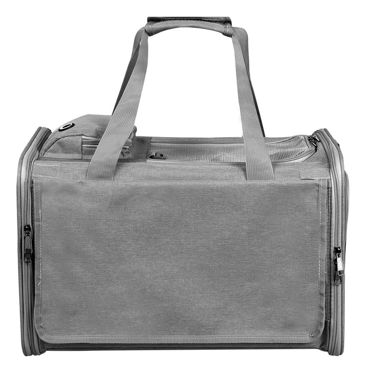 Pawz 3 in 1 Pet Soft Crate Dog Cat Carrier L Size Grey-1973193524862128129