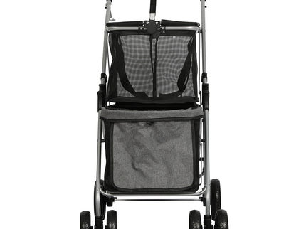 PaWz Pet Stroller 2-Tier Dog Cat Carrier Foldable-1864184625967009793