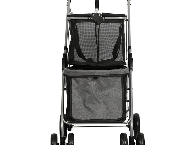 PaWz Pet Stroller 2-Tier Dog Cat Carrier Foldable-1864184625967009793