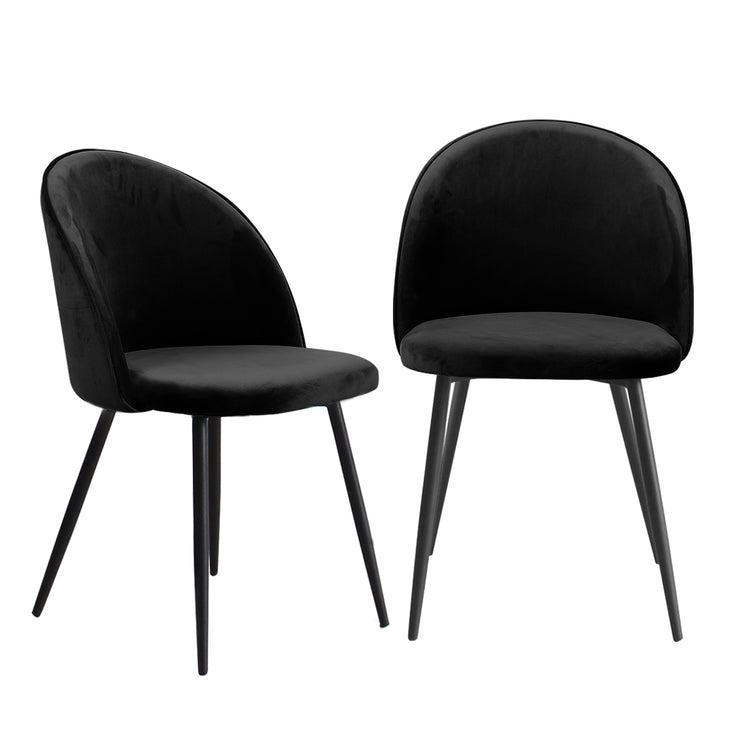 Levede 2x Dining Chairs Kitchen Cafe Black-1973194069391839233