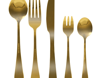 Stainless Steel Cutlery Set Travel Knife Gold-1864184347171622913