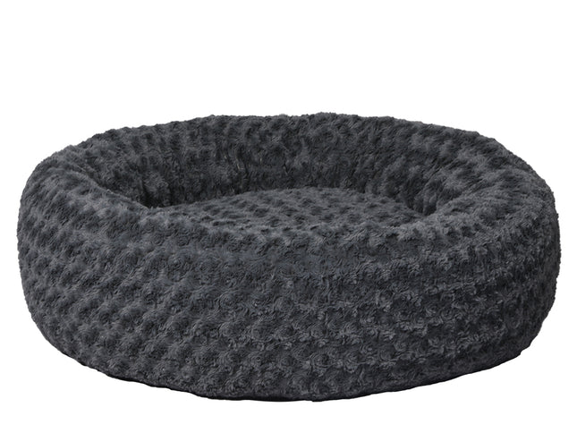 PaWz Calming Dog Bed Warm Soft Plush L Dark Grey Large-1864184533834928129