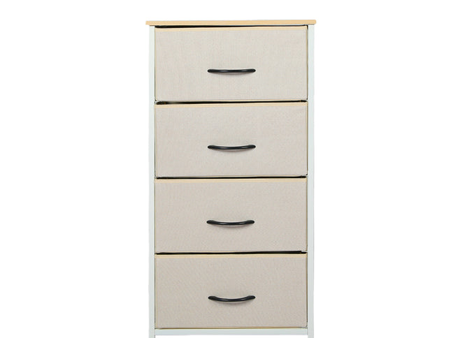 Levede Storage Cabinet Tower Chest Beige-1973194073053466625