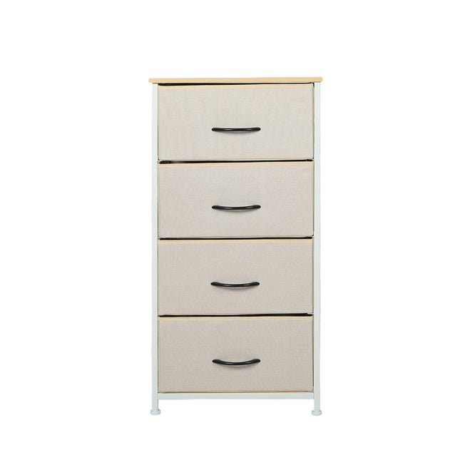 Levede Storage Cabinet Tower Chest Beige-1973194073053466625