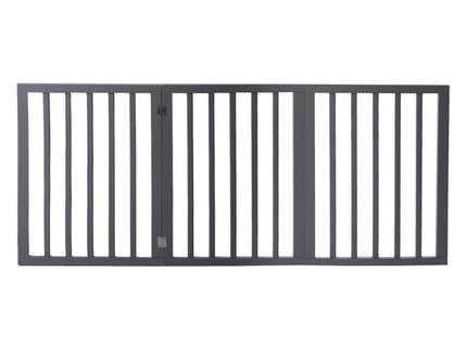 Wooden Pet Gate Dog Fence Retractable Grey 2000x 3MM-1864184509570879489