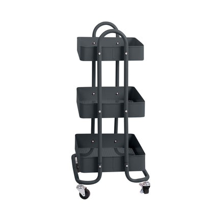 Levede 3 Tiers Kitchen Trolley Cart Grey-1973193876848119809