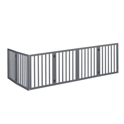 PaWz Wooden Pet Gate Dog Fence Safety Grey 100 Pack-1973193643569319937