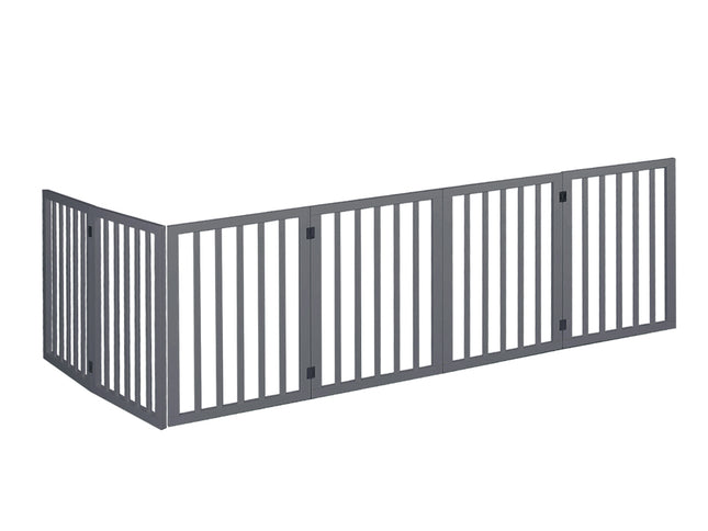 PaWz Wooden Pet Gate Dog Fence Safety Grey 100 Pack-1973193643569319937