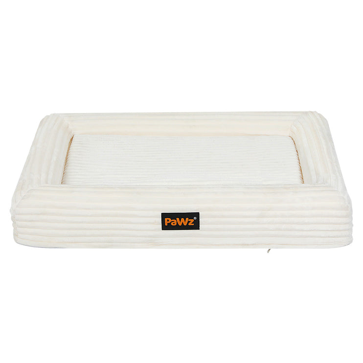 Pawz M Size Orthopedic Dog Bed with Corduroy Removable Cover Waterproof Washable Beige-1975420347603881985