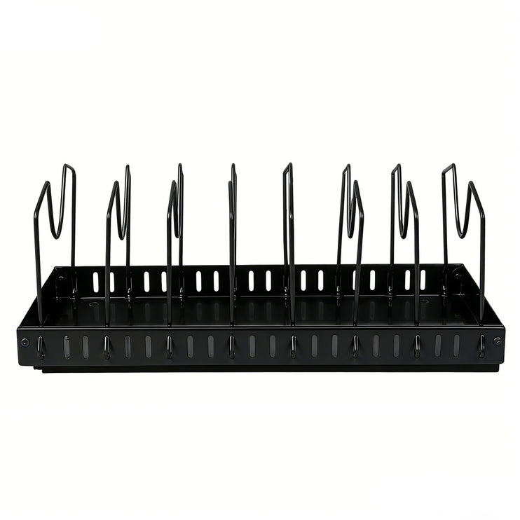 Toque Pots and Pans Organiser Saucepan Holder Storage Pull Out Rack Holder Black-2065254301101592577