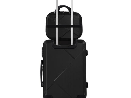 Slimbridge 2pcs 20"Travel Luggage Set Black-1864184360790528001